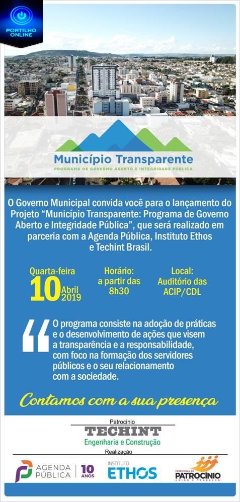 NOTÍCIAS DA PREFEITURA!!! Convite Lançamento Projeto Município Transparente