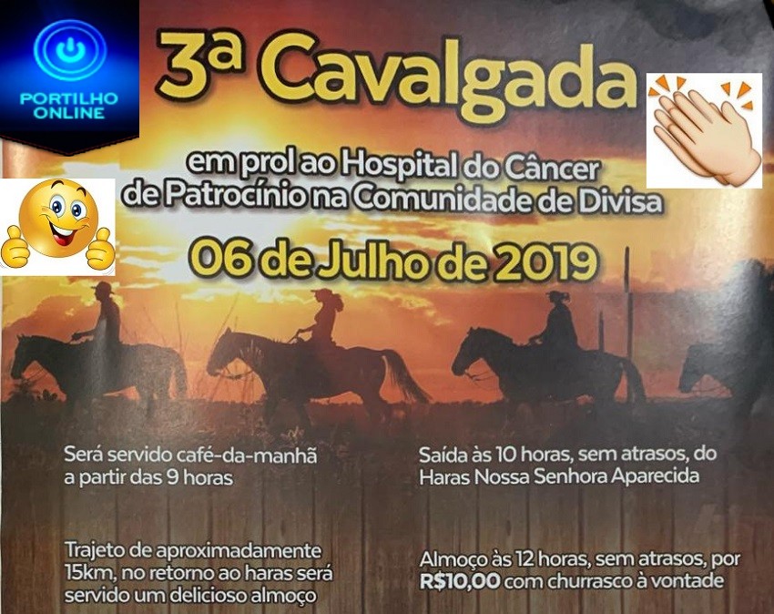 VEM AI , 3º CAVALGADA DA DIVISA 💥🐎🐎  DIA 6 DE JULHO ! 🙊