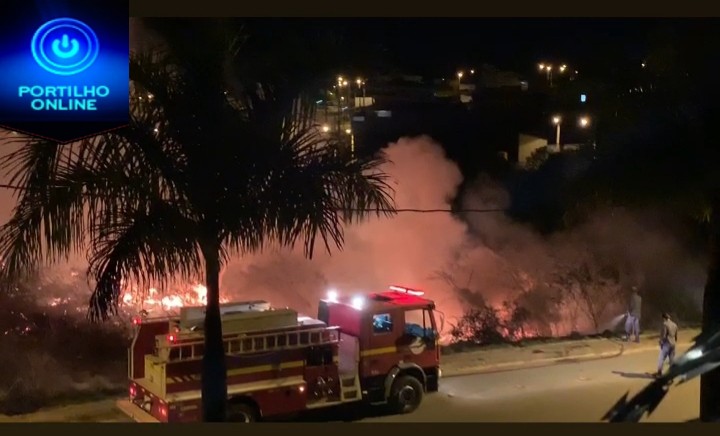 É FOGO!!! Avenida Jorge Elias Abraào pega fogo na reserva de matagal.