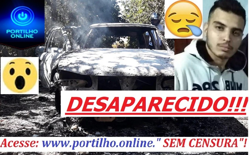 👉😱🚨🤨🚔🚓🤔 JOVEM DESAPARECIDO!!! O carro dele foi localizado queimado na zona rural do município.