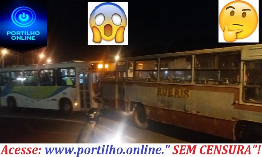 👉🤨🚔🚨🚓😠😱👎 Batida entre dois ônibus no trevo que do acesso ao bairro Serrão. Rotatória da MG 230.