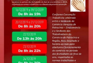 ACIP/CDL INFORMA OS HORÁRIOS DE FUNCIONAMENTO DO COMÉRCIO PARA SEGUNDA E TERÇA!