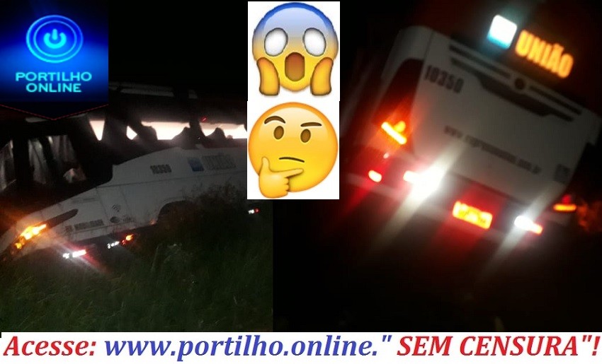 SEGUE… O LÍDER…👉😱🚔🚨🚦🤔 ACIDENTE COM ÔNIBUS DA UNIÃO NA BR 365 TOMBA FORA DA PISTA PRA NÃO CAUSAR MORTES.