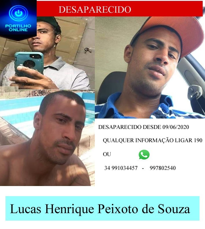 DESAPARECIDO!!!! LUCAS HENRIQUE PEIXOTO DE SOUZA