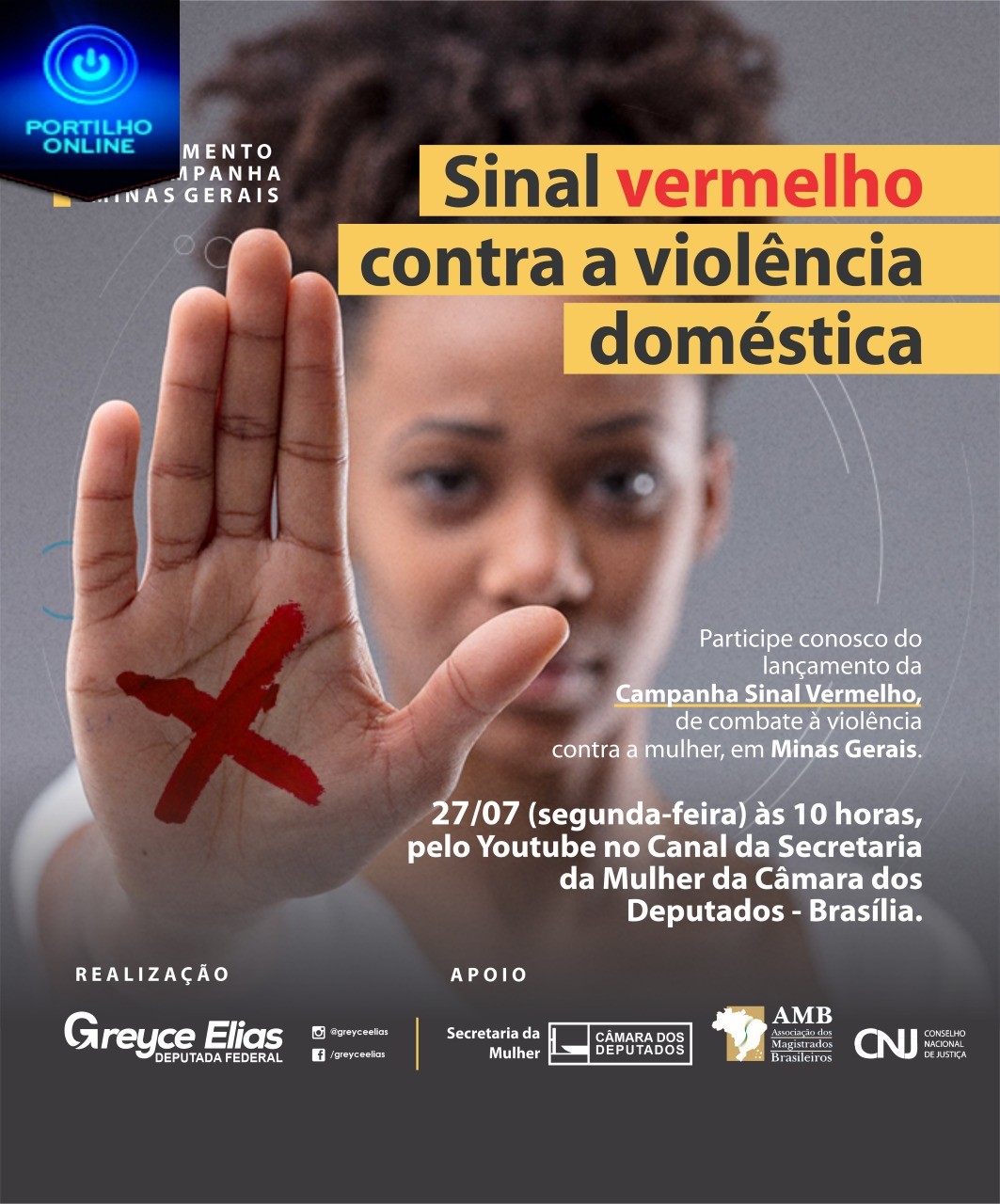 👉👏👏👏👏👏👍”Campanha Sinal Vermelho” será lançada em Minas Gerais