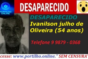 👉😱🚨🚔⁉😔DESAPARECIDO DESDE DIA, 23/12/2020. Ivanilson julho de Oliveira (54 anos)