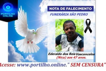 👉😔⚰🕯😪👉😱😭😪⚰🕯😪NOTA DE FALECIMENTO…Faleceu o Sr. Ederaldo dos Reis Vasconcelos (Nica) aos 47 anos… FUNERÁRIA SÃO PEDRO E VELÓRIO PRINCIPE DA PAZ INFORMA…👉😔⚰🕯😪👉😱😭😪⚰🕯😪NOTA DE FALECIMENTO…