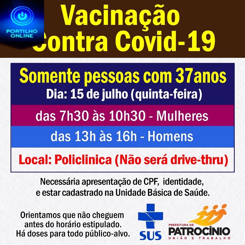 👉👊👍👏👏👏💉💉💉💉💉SALADAS DE VACINAS PRA QUEM TEM ’37’ ANOS E SEGUNDA DOSE…  NÃO SERÁ DRIVE THRU, VAI SER “A PÉ THRU” NA POLICLINICA.