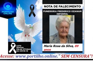 👉 😔⚰🕯😪👉😱😭😪⚰🕯😪 NOTA DE FALECIMENTO…Faleceu a Sra. MARIA ROSA DA SILVA (MARIQUINHA DO DITO) 89 anos.… FUNERÁRIA FREDERICO OZANAM INFORMA…