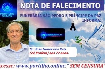 👉 😔⚰🕯😪👉😱😭😪⚰🕯😪 NOTA DE FALECIMENTO… Faleceu o  Sr. Jose Nunes dos Reis (Zé Profeta) aos 72 anos.… FUNERÁRIA SÃO PEDRO E VELÓRIO PRÍNCIPE DA PAZ INFORMA…