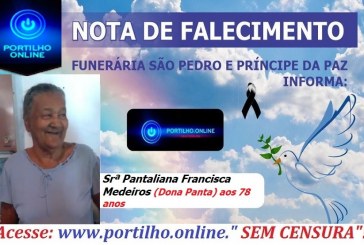 👉 😔⚰🕯😪👉😱😭😪⚰🕯😪 NOTA DE FALECIMENTO… Faleceu hoje em Patrcinio, a Sra…a Srª Pantaliana Francisca Medeiros (Dona Panta) aos 78 anos.… SÃO PEDRO E VELÓRIO PRÍNCIPE DA PAZ INFORMA…