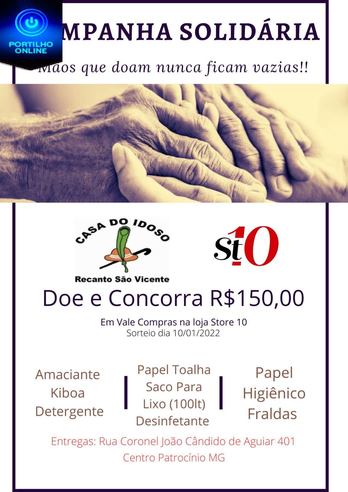 👉🙏🚓👊👍👏👏Campanha Solidária!! Store 10 em prol da Casa do idoso Recanto São Vicente .