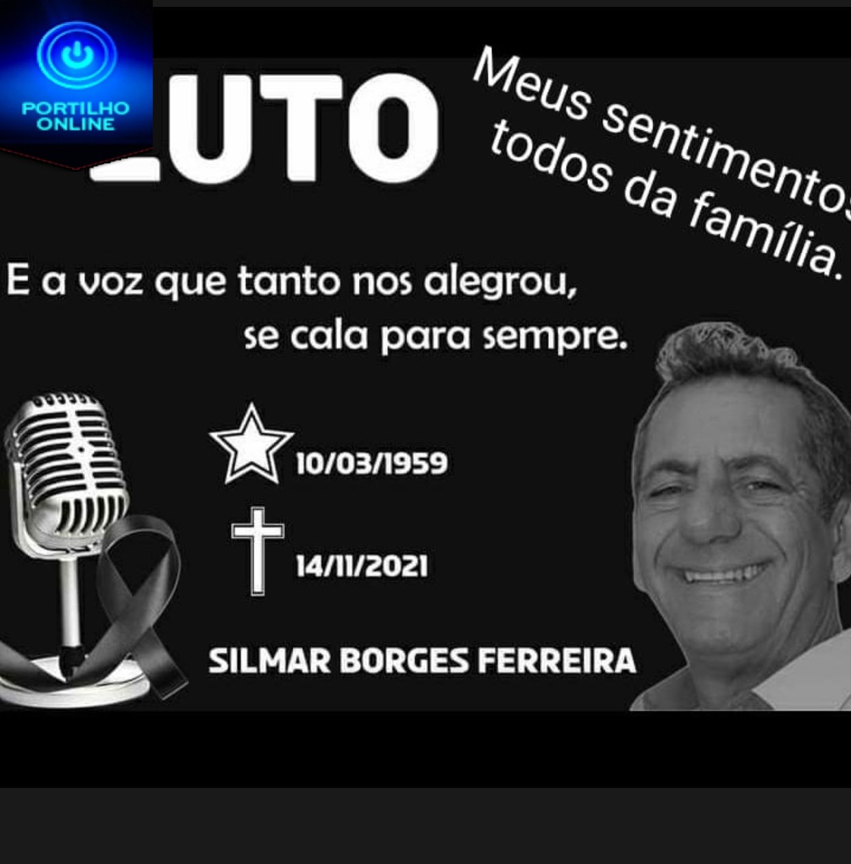 👉👊🕯⚰😪😪😪Luto! Araxá se despede do radialista e comunicador Silmar Borges aos 62 anos