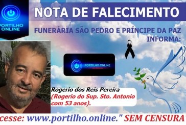 👉 ⚰😔🕯😪😭NOTA DE FALECIMENTO…Faleceu hoje em Patrocinio Rogerio dos Reis Pereira (Rogerio do Supermercado Santo Antonio)com 53 anos.…  FUNERÁRIA SÃO PEDRO E VELÓRIO PRÍNCIPE DA PAZ INFORMA…