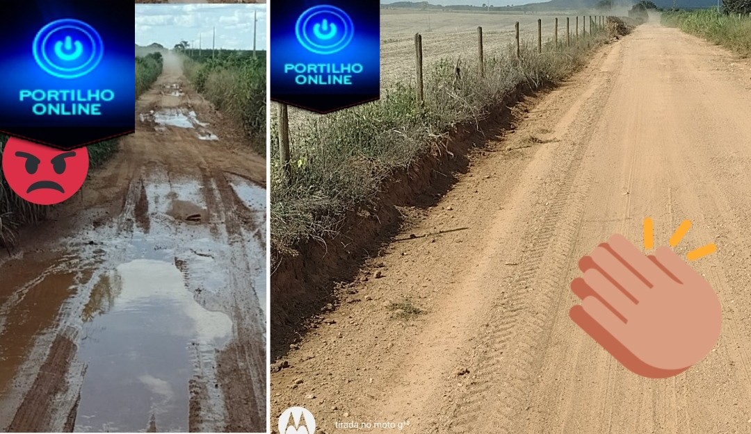 👉👊🤜👏🚜👊👏👏👏👏✍👉ESTRADAS DO PÉ DE GALINHA ARRUMADAS!!!Portilho através do seu site te agradecer pela matéria…