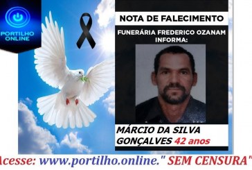 👉😔⚰🕯😪👉😱😭😪⚰🕯😪NOTA DE FALECIMENTO. Faleceu… MÁRCIO DA SILVA GONÇALVES 42 anos… FUNERÁRIA FREDERICO OZANAM INFORMA….