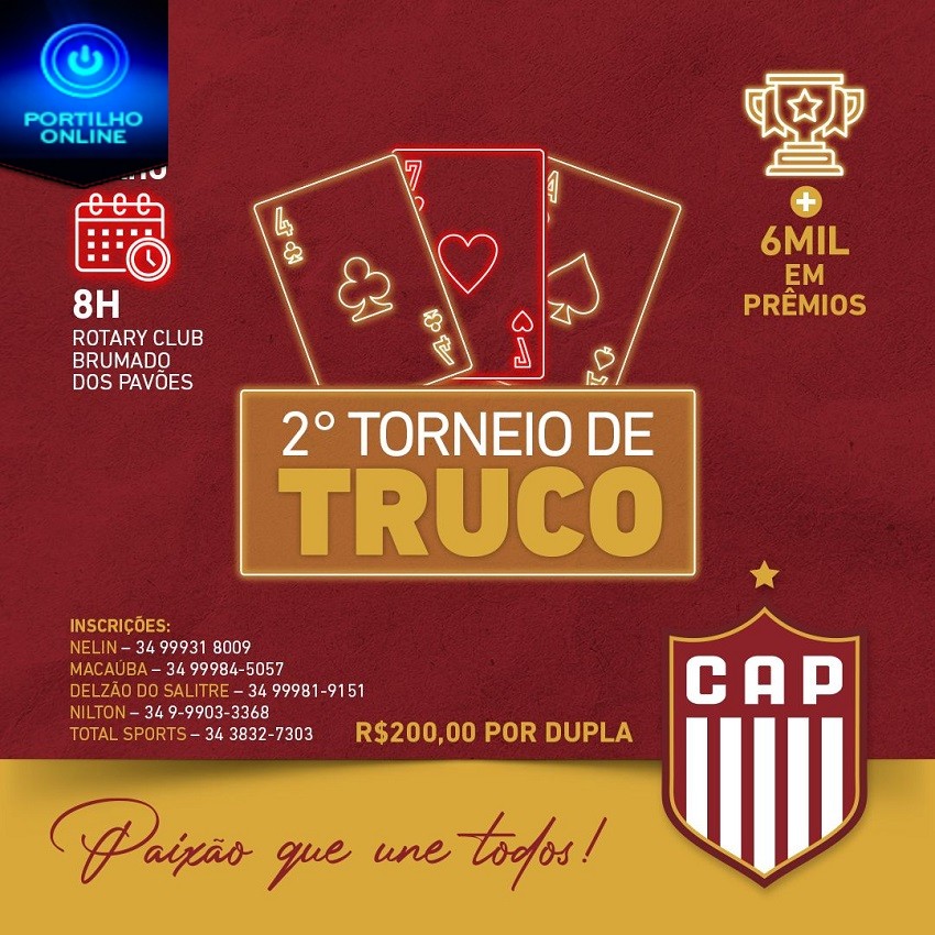 👉⚡👍👏🤙🥇🎖🏆SEGUNDO CAMPETONATO DE ‘ TRUCO’- DIA, 10/07/2022 NO ROTARY CLUB BRUMADOS DOS PAVÕES…