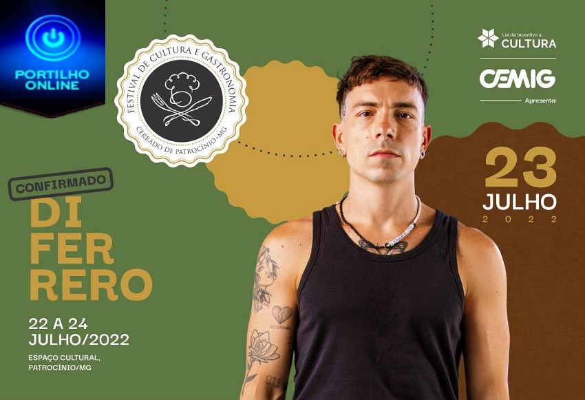 👉✍👏🙏👍🤙Di Ferrero é o primeiro show de artista de renome nacional confirmado no Festival de Cultura e Gastronomia