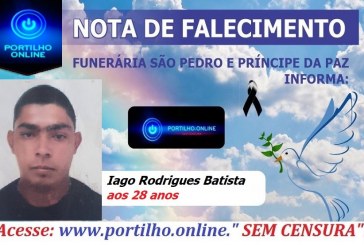 😔⚰🕯😪👉😱😭😪⚰🕯😪 NOTA DE FALECIMENTO….Faleceu em Patrocínio-MG Iago Rodrigues Batista aos 28 anos.… FUNERÁRIA SÃO PEDRO E VELÓRIO PRÍNCIPE DA PAZ INFORMA….