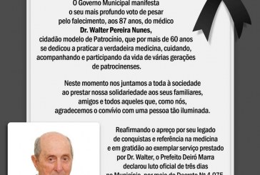 Nota de Pesar – Dr. Walter Pereira Nunes