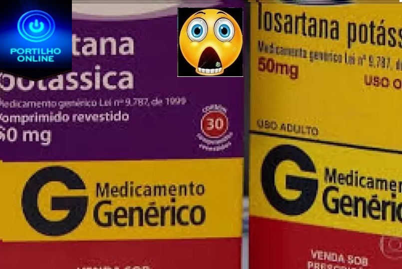 👉🔬🌡💊💊💊💊💊Anvisa determina recolhimento de lotes de losartana, medicamento anti-hipertensivo