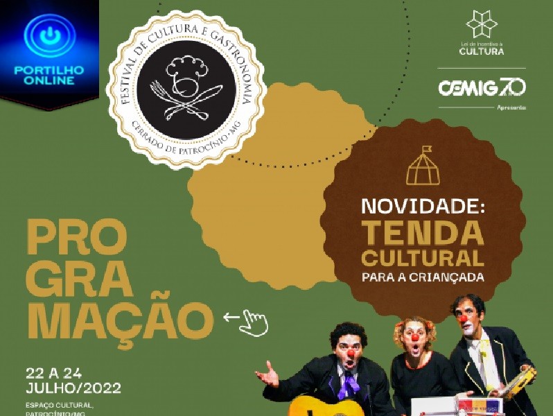 👉👊👏👍🎊🎉🎨🎭🤹Definida programação da Tenda Cultural que terá programação plural no 6º Festival de Cultura e Gastronomia