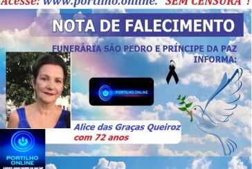 ⚰🕯😪👉😱😭😪⚰🕯😪 NOTA DE FALECIMENTO… Faleceu em Patrocínio Alice das Graças Queiroz com 72 anos de idade … FUNERÁRIA SÃO PEDRO E VELÓRIO PRÍNCIPE DA PAZ INFORMA…