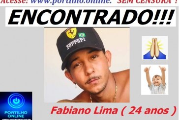 👉✍👊⭐🕯👏👍🙌🙏👏🤙ENCONTRADO!!! O JOVEM Fabiano Lima (24 anos).