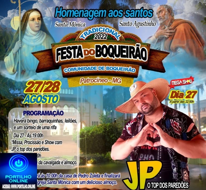 👉🙌👏🤝🙏🤙🎹🥁🎤🎼🎉🎊GRANDIOSA FESTA DO BOQUEIRÃO!!!! PADROEIROS SANTO AGUSTINHO E SANTA MÔNICA