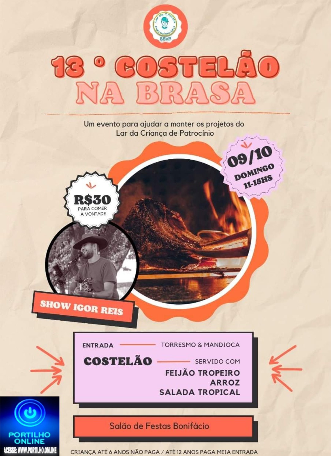 👉🤙👏👍🤙🐷🐮🐽🐖🐂🐄VÊM AI …”13º COSTELÃO NA BRASA”, QUE ACONTECERÁ NO DIA 09 DE OUTUBRO DE 2022, DAS 11:00 HS ÀS 15:00 HS NO LOCAL “SALÃO DE EVENTOS RECANTO BONIFÁCIO”