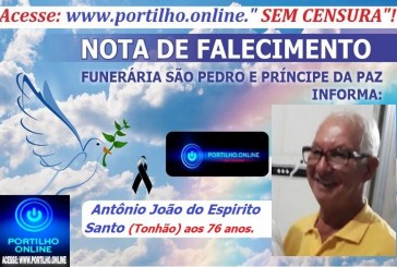 ⚰🕯😪👉😱😭😪⚰🕯😪  NOTA DE FALECIMENTO… Faleceu em Patrocínio-MG o Sr.º Antônio João do Espirito Santo (Tonhão) aos 76 anos.… AFUNERÁRIA SÃO PEDRO E VELÓRIO PRÍNCIPE DA PAZ INFORMA…