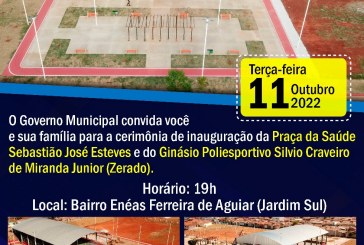 👉✍👍🤝👏🙌👏👏ADMINISTRAÇÃO INAUGURA NESTA TERÇA FEIRA DIA, 11/10/2022 POLIESPORTIVO E PRAÇA DE ESPORTES NO BAIRRO JARDIM SUL 4