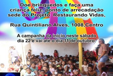 👉👍👏🤙👏👏👏👏👏O DIA DAS CRIANÇAS ESTÁ CHEGANDO…COLABORE DOANDO BRINQUEDOS PARA O  PROJETO RESTAURANDO VIDAS.