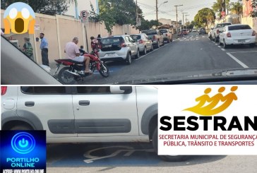 👉😠🧐🚔✍⏲😮🚧🚦🛑♿🚻Portilho: Boa-tarde Cadê o sestran? Portilho a Fila dupla também é todos os dias.” Observação: esse carro da foto não é de pessoas com necessidades especiais.