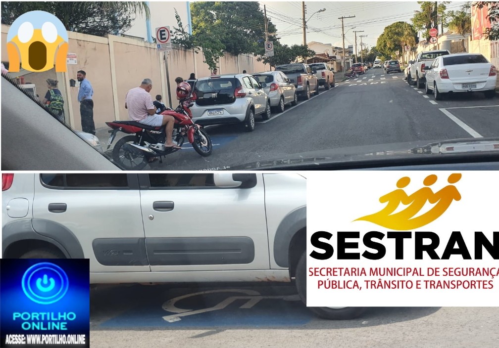 👉😠🧐🚔✍⏲😮🚧🚦🛑♿🚻Portilho: Boa-tarde Cadê o sestran? Portilho a Fila dupla também é todos os dias.” Observação: esse carro da foto não é de pessoas com necessidades especiais.