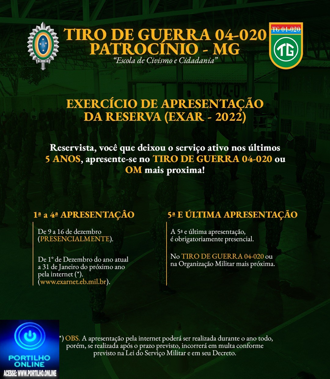 👉🙄😱👀👮🕵️‍♀️🇧🇷🇧🇷🇧🇷CONVOCAÇÃO DO EXÉRCITO BRASILEIRO AO TIRO DE GUERREIRA 04-020