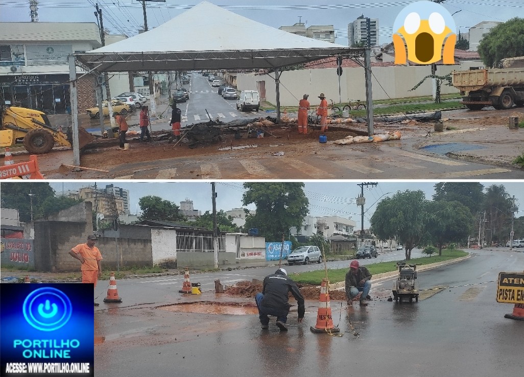 👉😱😳🙄🤔🤫🤔🌩⛈🌧☁🌩🌨☔CRATERAS ABERTAS PELAS CHUVAS NA ” NOVA” AVENIDA JOÃO ALEVES NASCIMENTO JA ESTÁ QUASE PRONTO.