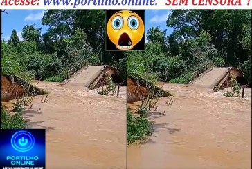 👉🔍👀⛈🌧🙄🙀🚒🚑PONTE VELHA  EM GUIMARÂNIA ESTÁ SUBMERSA.