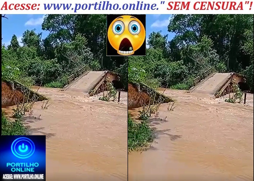 👉🔍👀⛈🌧🙄🙀🚒🚑PONTE VELHA  EM GUIMARÂNIA ESTÁ SUBMERSA.