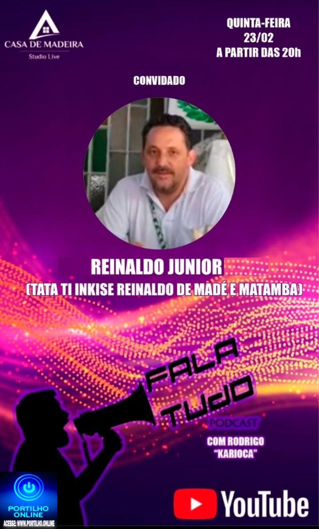 👉🔎👍👏📢🎤🎬🎤O entrevistado de hoje noFALA TUDO POD CAST, Reinaldo Junior