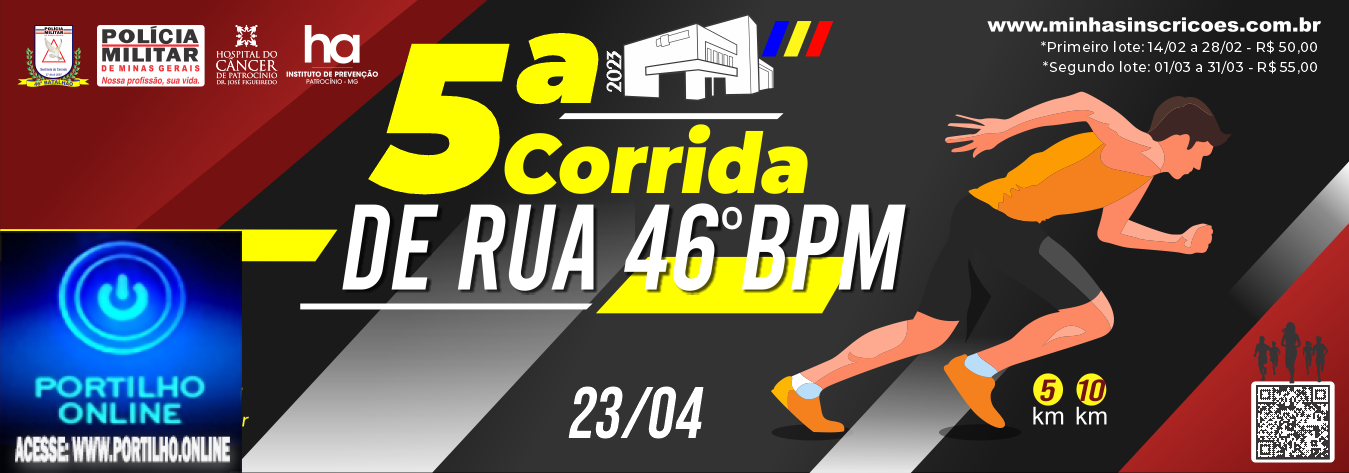 👉👏👍🚀📢🚨🚔🚐🚑 🏃🏻‍♂️🏃🏾‍♀️💨*AS INSCRIÇÕES PARA A 5ª CORRIDA DE RUA DO 46 BPM SE ENCERRAM SEXTA-FEIRA (DIA 31/03).*