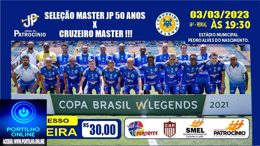 👉🏆🏅🤙👏⚽🎱⚽HOJE: CRUZEIRO MASTERS EM COMEMORAÇÃO AOS 50 ANOS DE FUNDAÇÃO DO JP.