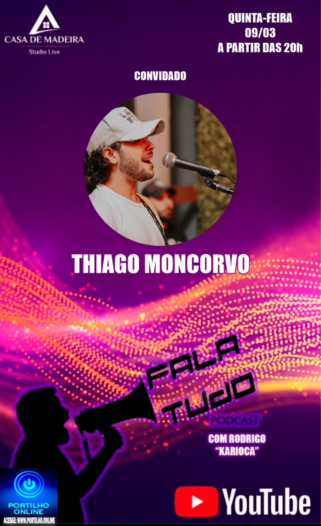 👉👏👍📢🔛🎤🎧🎬🎥🎞O ENTREVISTADO DE HOJE NO PODE FALAR PODCAST É O MUSICO THIAGO MONCORVO