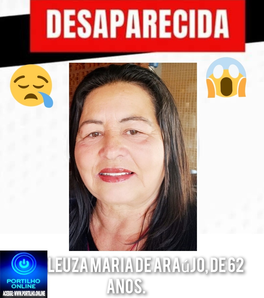 👉🚨🚓🚔😱🤤😔DESAPARECIDA!!! Sra. Eleuza Maria de Araújo, de 62 anos.