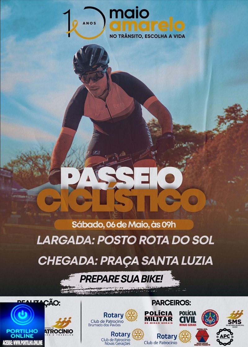 👉👍🚨👏✍🚀🚲🚲🚲🚲Passeio Ciclístico da Campanha Maio Amarelo.