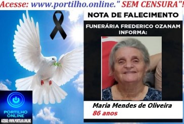 LUTO!!!🕯😪👉😱😭😪⚰🕯😪 NOTA DE FALECIMENTO …Maria Mendes de Oliveira  86 anos… A FUNERÁRIA FREDERICO OZANAN INFORMA