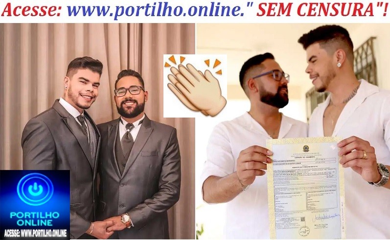 👉Diga não ao preconceito!!!ELES SE CASARAM!!! 🚀✍🙌🙏👏👏👏👏🌈🌈🌈👍👏👏👏Casal celebra terceiro casamento homoafetivo da história de João Pinheiro