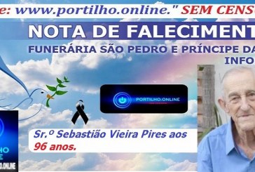 LUTO!!!🕯😪👉😱😭😪⚰🕯😪 NOTA DE FALECIMENTO …Faleceu hoje em Patrocínio Sr.º Sebastião Vieira Pires aos 96 anos.… A FUNERÁRIA SÃO PEDRO E VELÓRIO PRÍNCIPE DA PAZ INFORMA