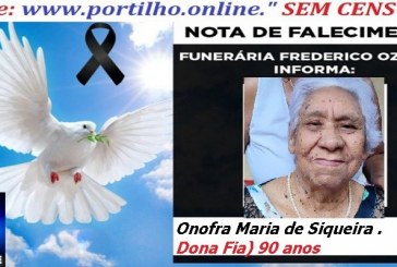 👉 ⚰🕯😔😪⚰🕯😪👉😱😭 😪⚰🕯😪 NOTA DE FALECIMENTO… A Sra: Onofra Maria de Siqueira.  Dona Fia)  90 anos… FUNERÁRIA FREDERICO OZANAM INFORMA…