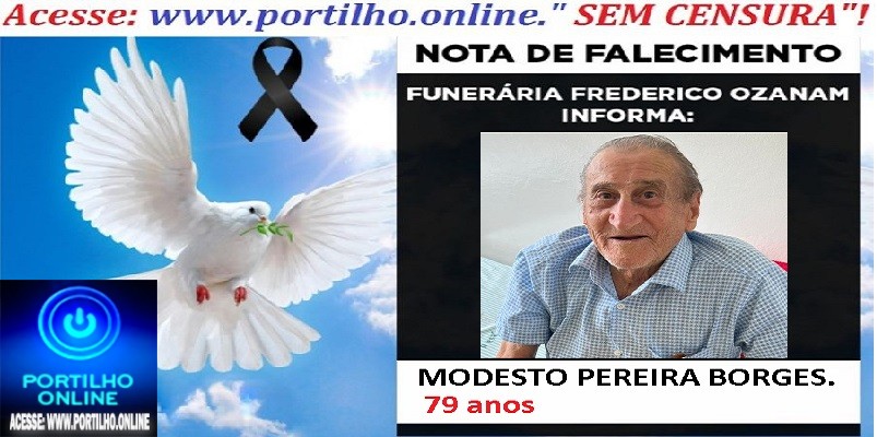 👉 ⚰🕯😔😪⚰🕯😪👉😱😭 😪⚰🕯😪 NOTA DE FALECIMENTO… O Sr: 79 anos… FUNERÁRIA FREDERICO OZANAM INFORMA…